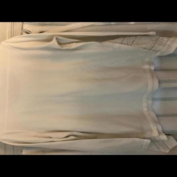 Logo by Lori Goldstien Light Waffle Knit Crochet and Lace Tunic Size Large - Picture 7 of 9